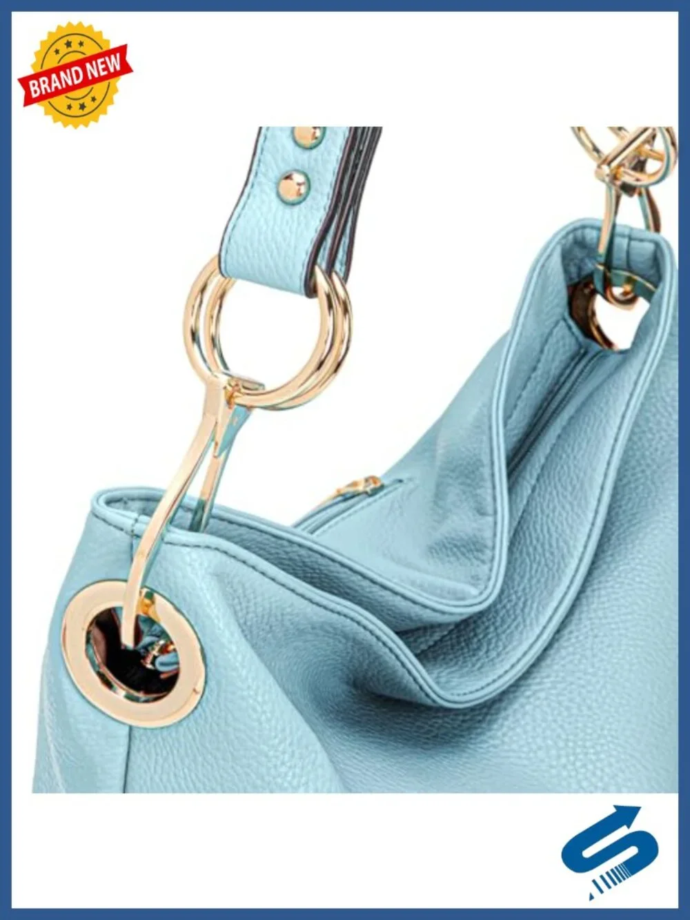 Faux Leather Hobo Bag Women Slouchy Shoulder Purse Top Handle Satchel